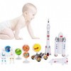 Jouets Sciences Astronomie Puzzle Modèle de Jouet Spatial en Plastique Modèle Dexploration de Lespace de Simulation Jouets 