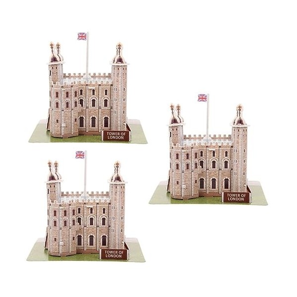 ibasenice 3 Ensembles Casse-tête Tour De Londres Jouet Enfant Scie Sauteuse Jouets Éducatifs Jouets pour Enfants Puzzles pour