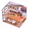 WonDerfulC Maison de poupée miniature en 3D avec meubles - Puzzle en bois à monter soi-même - Cadeau danniversaire de Noël o