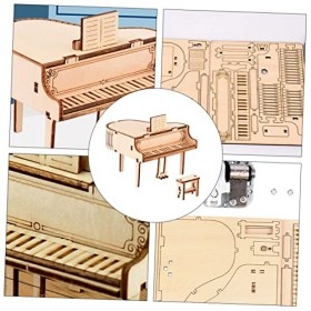 ibasenice 1 Jeu Piano Boîte à Musique Jouet à Remonter Puzzle Piano Kit De Tige Piano à Queue Musical Jouet De Puzzle De Pian