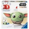 Ravensburger - Puzzle 3D Ball - Star Wars The Mandalorian Grogu - A partir de 6 Ans - 72 pièces numérotées à Assembler sans C