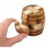Logica Jeux Art. Tonneau - Casse-tête 3D en Bois Précieux - Difficulté 4/6 Extrême - Collection Leonardo Da Vinci