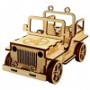 StonKraft Puzzle en Bois 3D Militaire Jeep - Rangement de Bureau, Porte-Stylo, Porte-Cartes - Facile à Assembler