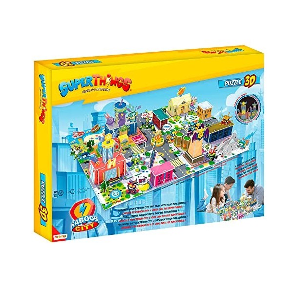 Eleven Force Puzzle 3D Superthings Kaboom City 2022 40 x 57 x 15 cm avec Effet Brillant dans lobscurité, 15532