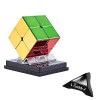 Taolele Cyclone Boys Vitesse Cube Magnétique Métallique 2X2 Miroir Réfléchissant Magique Cube 3D Casse-tête Puzzle Cube A30