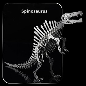 Puzzle dinosaure 3D en métal à faire soi-même - Kit de décoration artisanale - Jouet éducatif STEM à construire sûr et non to