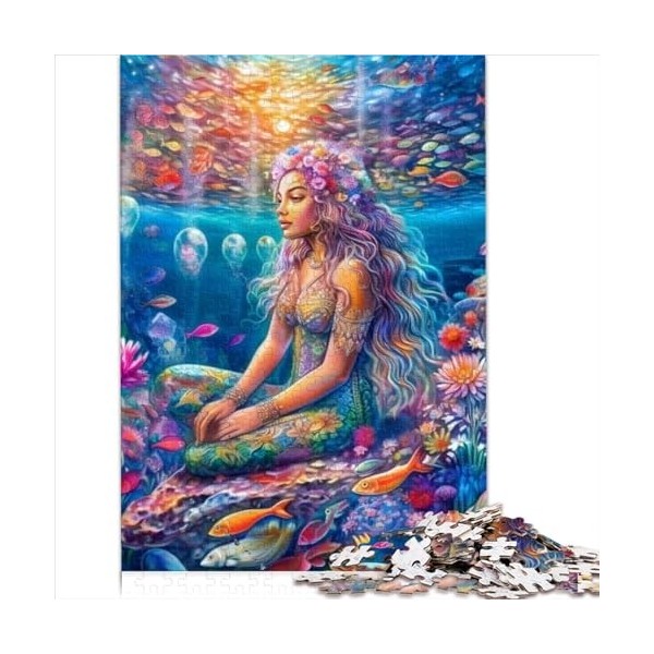 Puzzles Forêt Arc-en-Ciel et planètes pour Adultes Puzzle de 500 Grandes pièces pour Adultes Les Puzzles en Bois sont idéaux 