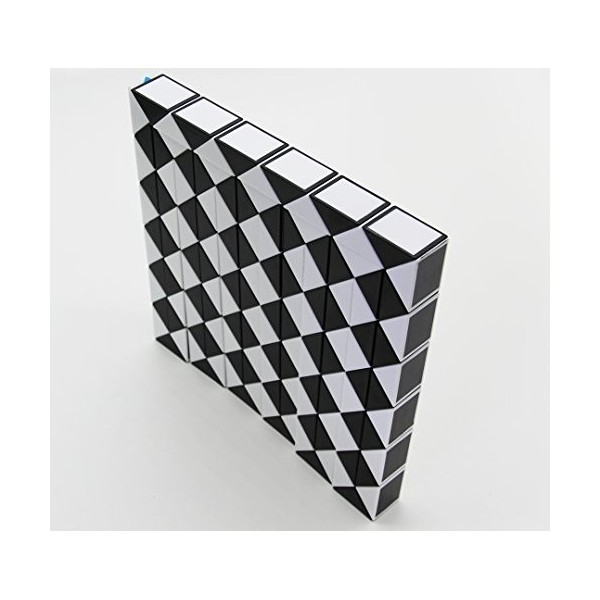 NewL Magic Snake Twist Puzzle pour enfants Magic Snake Cube, Mini Snake Cube Speed Cube Couleur aléatoire 144 pièces , Noir,