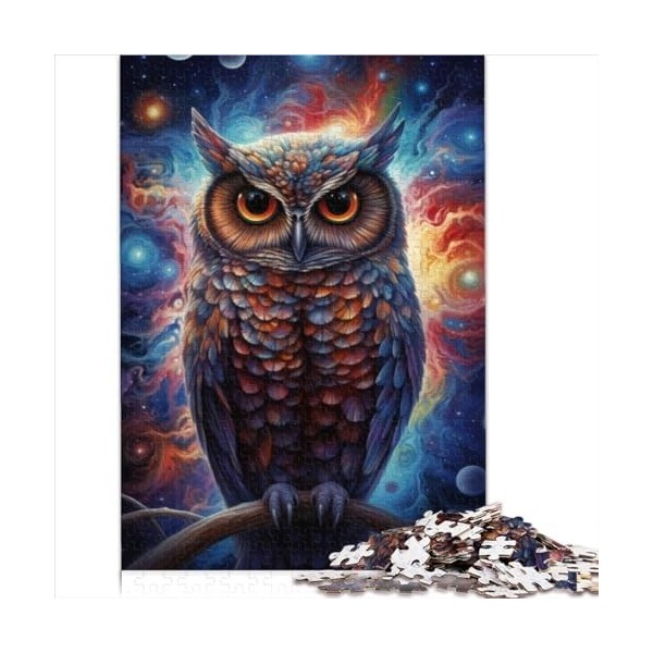 Puzzles pour Adultes 500 Puzzles en Forme de Chouette Galaxie pour Adultes, Cadeaux, Puzzle en Bois pour Adultes, Excellent C