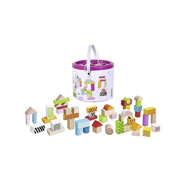 Eichhorn - 2226 - Jeu Construction Bois - Blocs de Bois - Multicolore