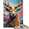 Puzzles pour Adultes Puzzles Animaux élan 500 pièces Puzzle en Bois pour Adultes Cadeaux Anti-Stress défi Difficile 500 pièce