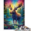 Puzzles pour Adultes Puzzles Animaux élan 500 pièces Puzzle en Bois pour Adultes Cadeaux Anti-Stress défi Difficile 500 pièce