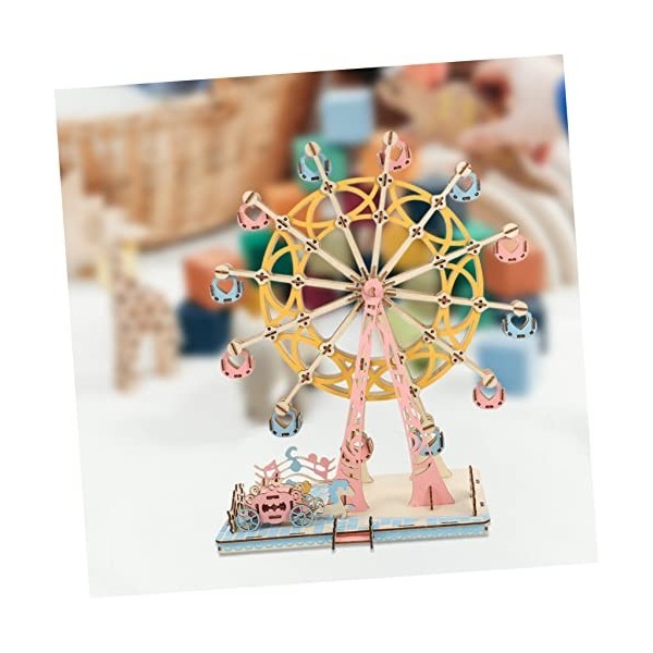 Toyvian 1 Jeu Puzzle 3D De La Grande Roue Blocs De Construction Grande Roue Jouet Scientifique De Construction Jouet De Bloc 