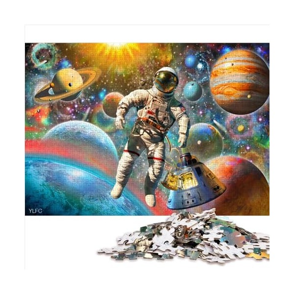 Puzzles pour Adultes Puzzles de Basket-Ball dastronaute Puzzles en Carton de 500 pièces Puzzle en Bois pour Adultes et Enfan