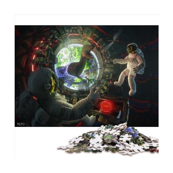 Puzzles pour Adultes Puzzles de Basket-Ball dastronaute Puzzles en Carton de 500 pièces Puzzle en Bois pour Adultes et Enfan