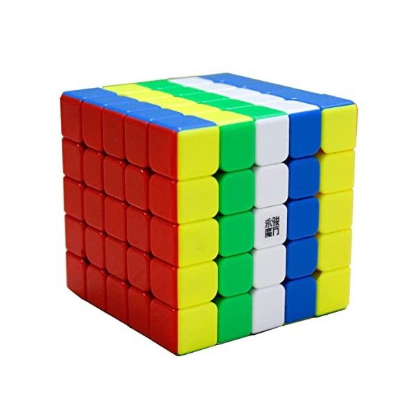 FunnyGoo YJ YongJun ZhiLong Mini Very Speed Magic Square m Version 5x5x5 57mm Stickerless avec Support de carré Magique