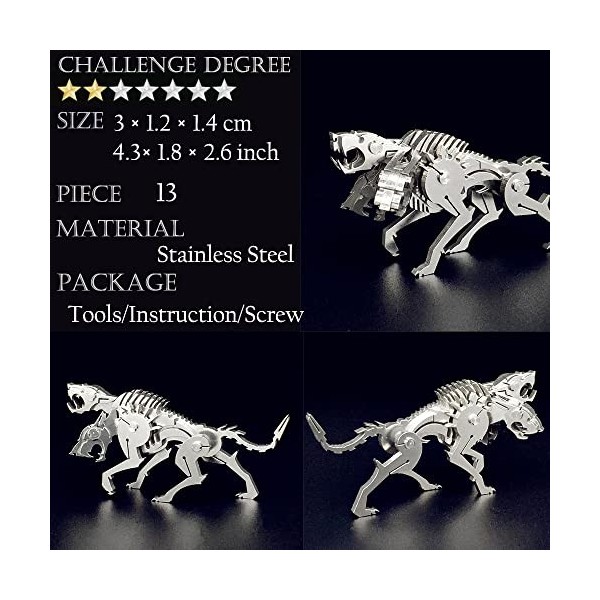 Microworld Puzzle 3D en métal, collection Steel Warcraft Challenge Brain Teaser DIY Art Craft Décoration Puzzles pour adultes