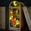 LOCHIMU DIY Book Nook Kit 3D Puzzle en Bois Firefly Forest Birder Decor avec Meubles et LED Light DIY MINDES MINDES Modes MOD