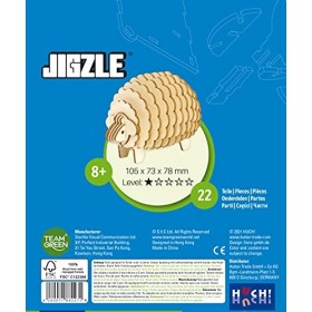 HUCH! Jigzle Mouton - Puzzle 3D Bois Atalia