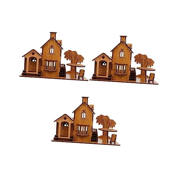 Toyvian 1 Pc Casse-tête Maison 3D Puzzles De Bricolage Puzzles Jouets De Construction Puzzles Miniatures De Maison De Poupée 