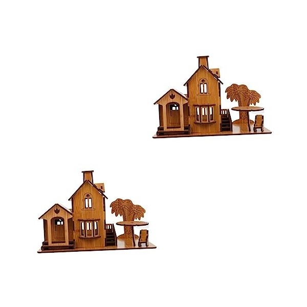 Toyvian 1 Pc Casse-tête Maison 3D Puzzles De Bricolage Puzzles Jouets De Construction Puzzles Miniatures De Maison De Poupée 