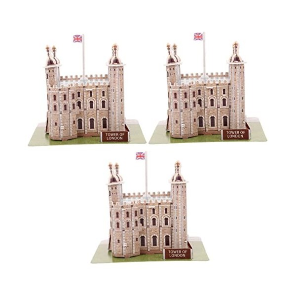 TOYANDONA 4 Ensembles Casse-tête Tour De Londres Cadeau De Puzzle 3D pour Enfants Puzzle Éducatif pour Enfants Puzzle Archite