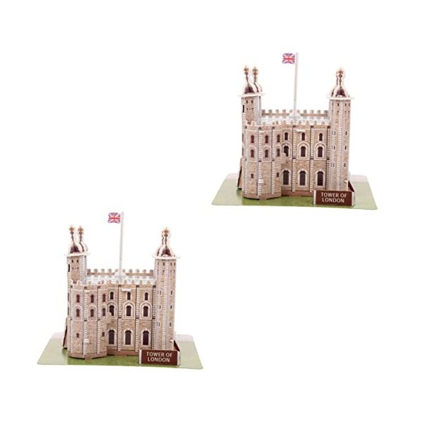 TOYANDONA 4 Ensembles Casse-tête Tour De Londres Cadeau De Puzzle 3D pour Enfants Puzzle Éducatif pour Enfants Puzzle Archite