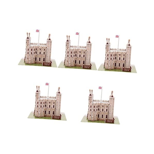 TOYANDONA 4 Ensembles Casse-tête Tour De Londres Cadeau De Puzzle 3D pour Enfants Puzzle Éducatif pour Enfants Puzzle Archite