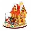 DIKACA 1 Ensemble Chalet De Noël Fête De Noël Cadeaux De Vacances Puzzles De Noël Puzzles De Noël Village De Noël Puzzle Cade