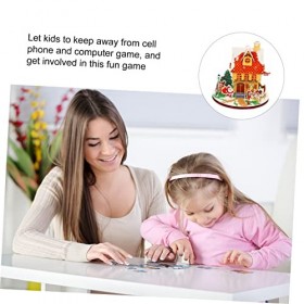 DIKACA 1 Ensemble Chalet De Noël Fête De Noël Cadeaux De Vacances Puzzles De Noël Puzzles De Noël Village De Noël Puzzle Cade