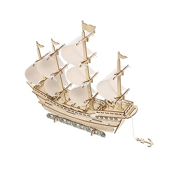 ibasenice 1 Jeu Puzzle 3D Voile Figurine De Voilier Modèle De Navire De Constitution Construire Un Bateau Nautique Modèle De 