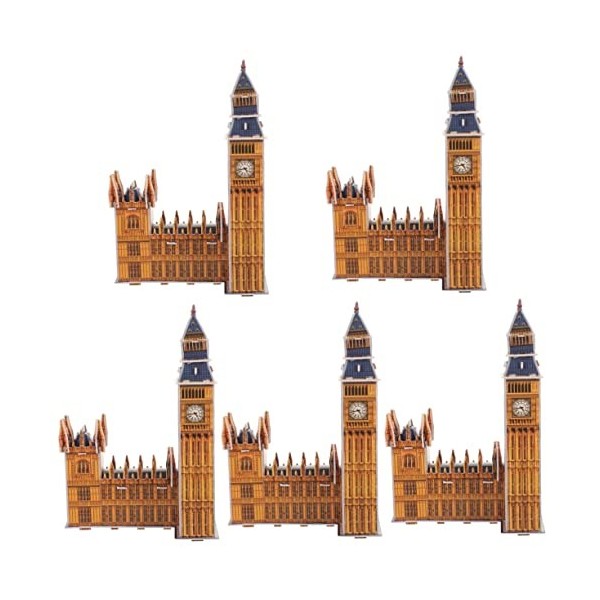 TOYANDONA 4 Ensembles Casse-tête Big Ben Puzzles De Grande Taille Casse-tête Paysage Casse-tête Darchitecture Jeu De Construc