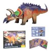 lembrd Puzzles de Dinosaures 3D - Jumbo 3D Paper Dinosaurs Puzzles | Casse-tête Jouets Animaux 3D Puzzles Art Craft Kits Puzz