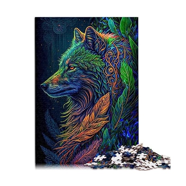 Puzzle pour Adultes Couleur Astronaute 500 pièces Puzzles Adultes Puzzles Cadeaux Puzzle Bois pour Adultes Cadeaux activités 