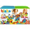 BLOKO – Coffret de 150 avec 2 Plaques de Jeu et 2 Figurines Famille – Dès 12 Mois – Fabriqué en Europe – Jouet de Constructio