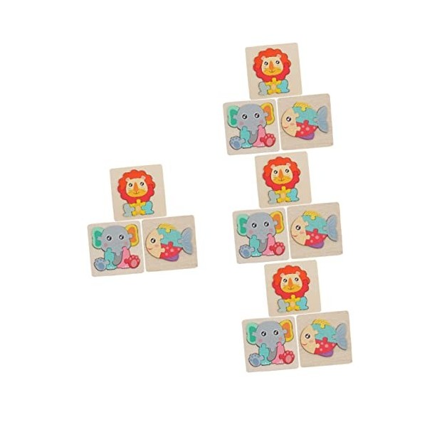 Toyvian 9 Pièces Puzzle Cadeaux pour Garçons Cadeaux pour Adultes Boiseries Décor Coloré Jouets De Garçons Jouets pour Enfant