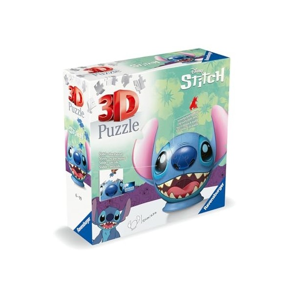 Ravensburger - Puzzle 3D Ball - Disney Stitch - A partir de 6 ans 