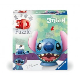 Ravensburger - Puzzle 3D Ball - Disney Stitch - A partir de 6 ans - 72 pièces numérotées à assembler sans colle - Support et 