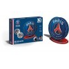 Mégableu - Puzzle Ecusson 3D du Paris Saint Germain - Equipe de Football - 19 Pièces - Amusant et Ludique - A Monter Seul, en