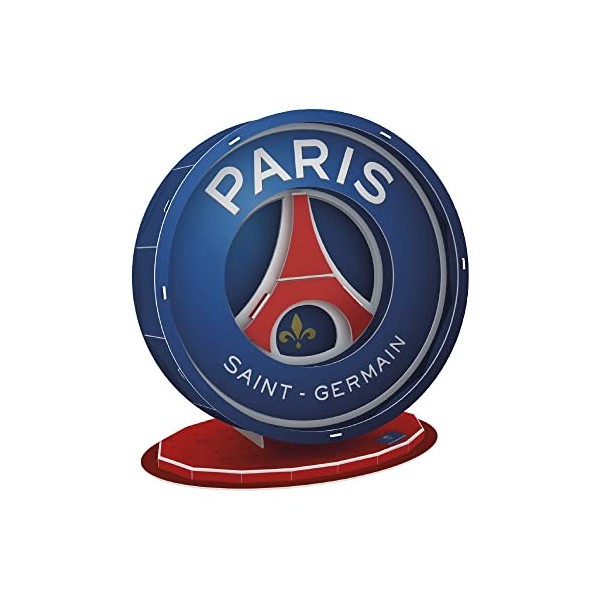 Mégableu - Puzzle Ecusson 3D du Paris Saint Germain - Equipe de Football - 19 Pièces - Amusant et Ludique - A Monter Seul, en