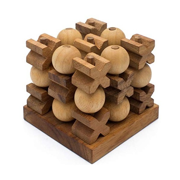 3D Tic Tac Toe XOXO : Jeu de Bois Traditionnel Fait à la Main . Organique Jeu et Jeux pour Les Adultes de SiamMandalay