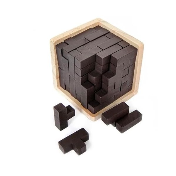 Romeheads 3D En Bois Puzzle pour développer des compétences Jouets éducatifs pour enfants et adultes Noir 