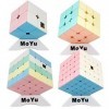 Moyu OJIN MoFang JiaoShi Meilong Bright Pink Series Cube MFJS Meilong Cube Pack sans Autocollant 2x2 3x3 4x4 5x5 Cube Forsted