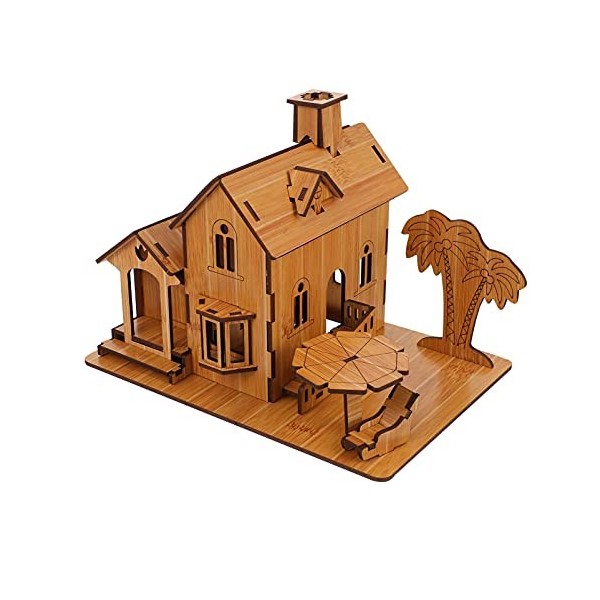 Toddmomy 1 Pc Casse-tête Maison 3D Kit De Construction De Modèle De Bricolage Maison Miniature Kit Miniature Maquette Jouets 