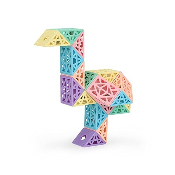 SaiDeng Puzzle cube serpent creux, coins, cube magique de serpent, puzzle 3D, jouets sensoriels pour enfants et adultes, arc-