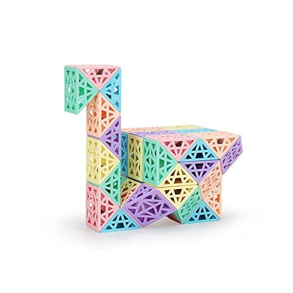 SaiDeng Puzzle cube serpent creux, coins, cube magique de serpent, puzzle 3D, jouets sensoriels pour enfants et adultes, arc-