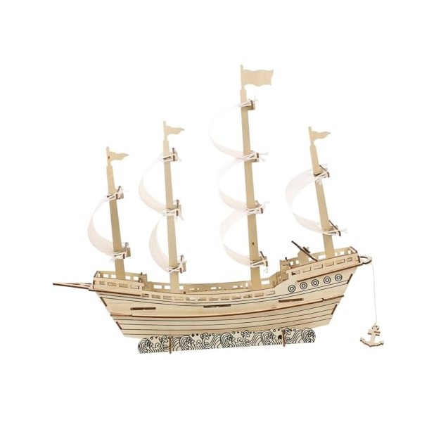 Abaodam 1 Jeu Puzzle 3D Voile Décor De Fête De Locéan Bateau De Puzzle 3D Puzzle Figurine Voilier Maquette De Construction Vo