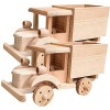 ERINGOGO 2 Ensembles Cheval en Bois Jouet Bricolage Voitures Jouets en Bois De Voiture en Bois Camion De Vacances en Bois Non