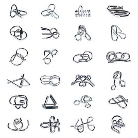 SENG 24 Pièces Calendrier de Lavent Casse Tête en Métal, Jouet Puzzle 3D Éducation Intellectuel STEM pour Adultes et Enfants