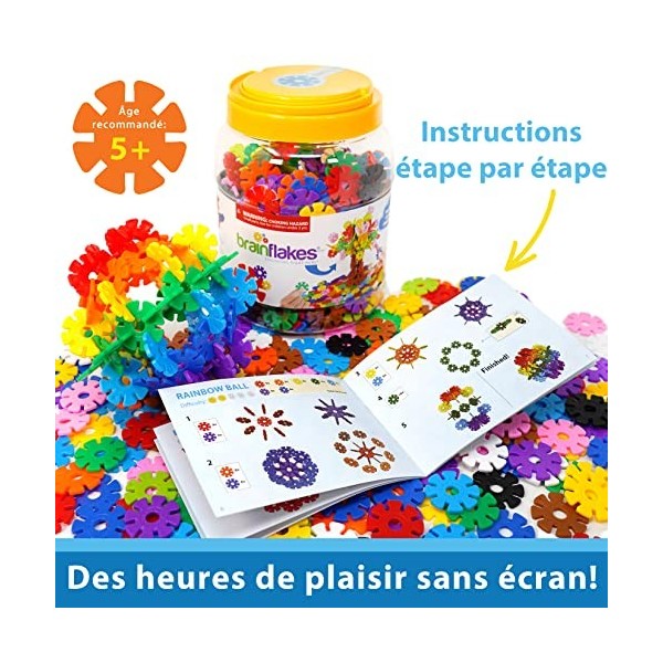 VIAHART Brain Flakes, Flocons de Neige Jeu de Construction - 500 Disques à Emboîter - Créative, Éducative Blocs de Constructi